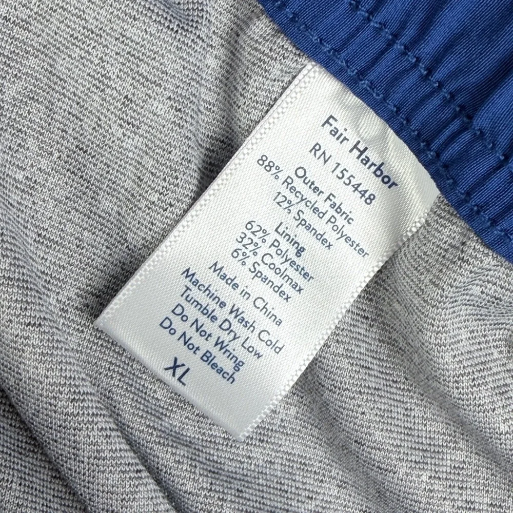 Fair Harbor‎ The Anchor Blue Swim Shorts BreezeKnit Liner Men's XL 8 Inch Inseam